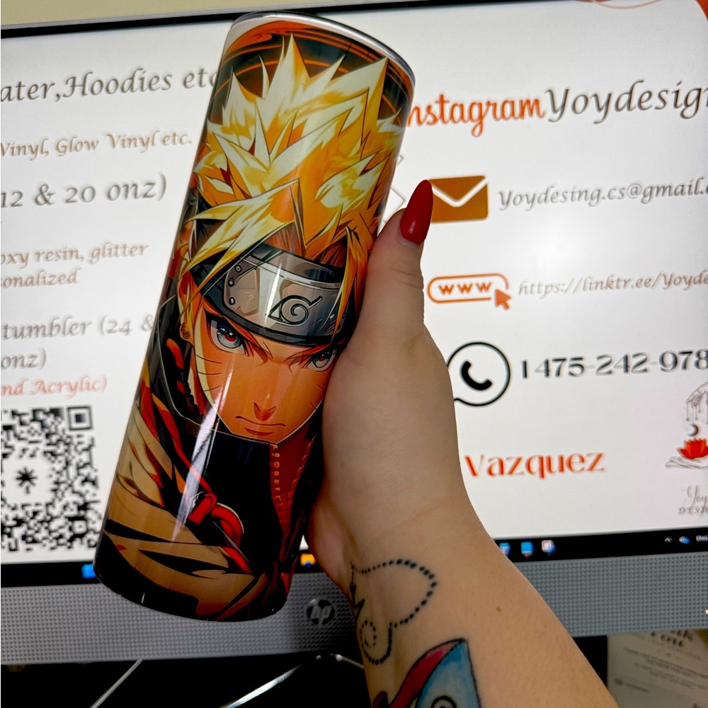 Subliminal Tumbler 20 onz Skinny Naruto